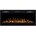 Moda Flame Moda Flame LW2035WS-MF 35 in. Cynergy Pebble Stone Built in Wall Mounted Electric Fireplace LW2035WS-MF